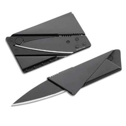 Bankkártya alakú kés egyedi dizájnnal