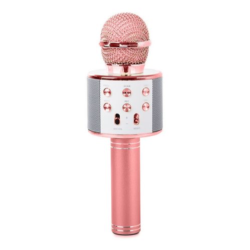 Vezeték nélküli bluetooth mikrofon, karaoke - piros